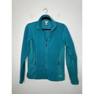 Nike Vintage ACG Fleece Jacket Womens Teal Blue Full Zip Long Sleeve Size Small